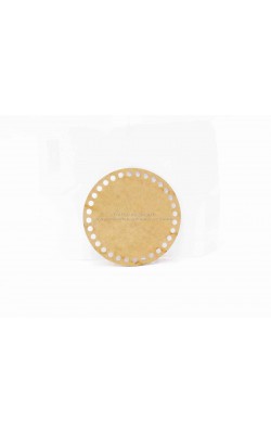 PLACA REDONDA PARA CROCHE COM 32 FUROS 15CM MDF